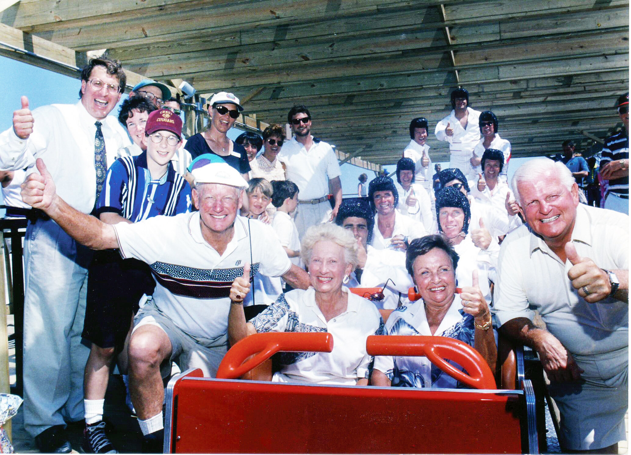 The grand opening of the Great White Roller Coaster.