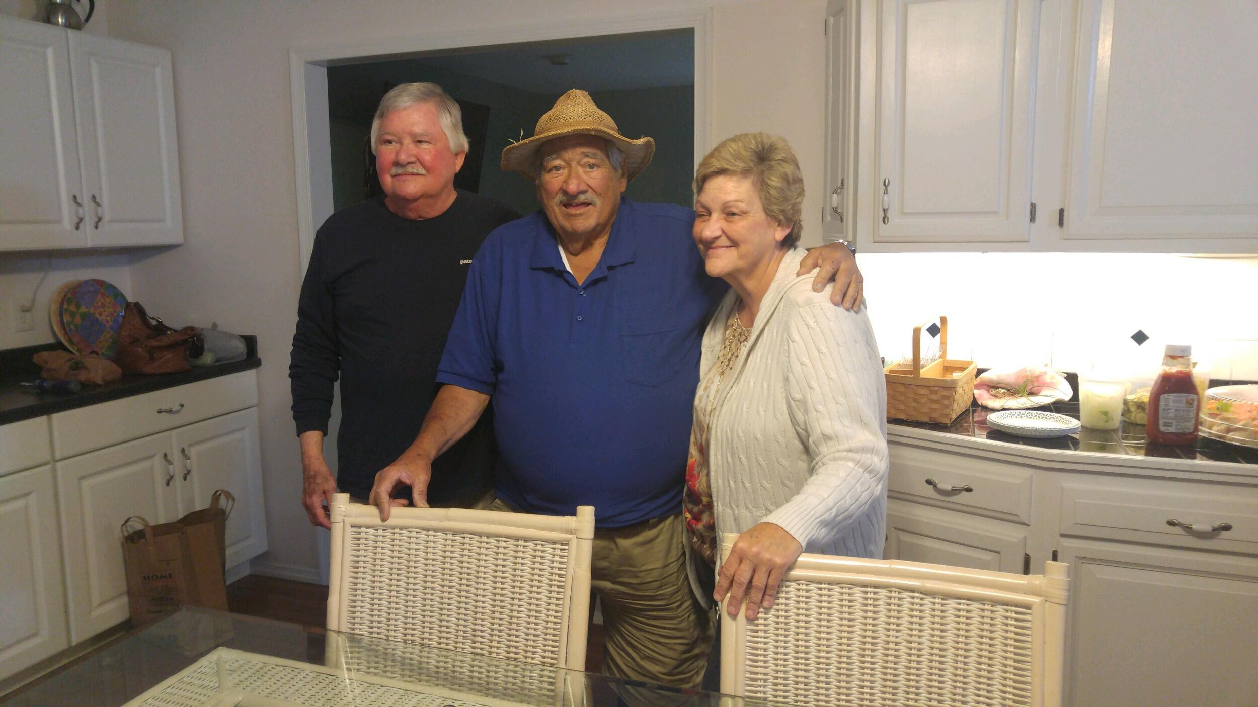 Lou Taylor with his brother, Robert Taylor, and sister, Nancy Lloyd.