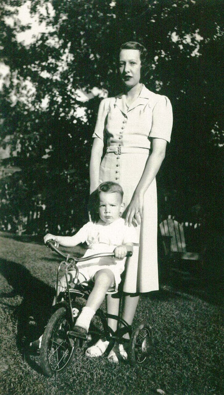 Spike as a boy with his mother 