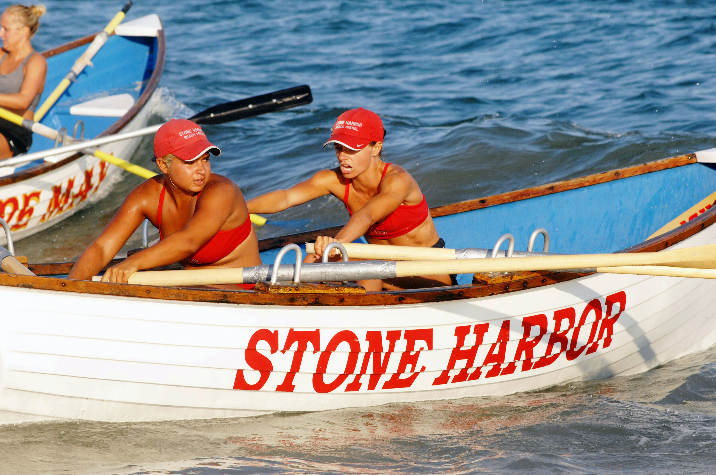 Tricia Stump and Emily Messina, doubles row. 