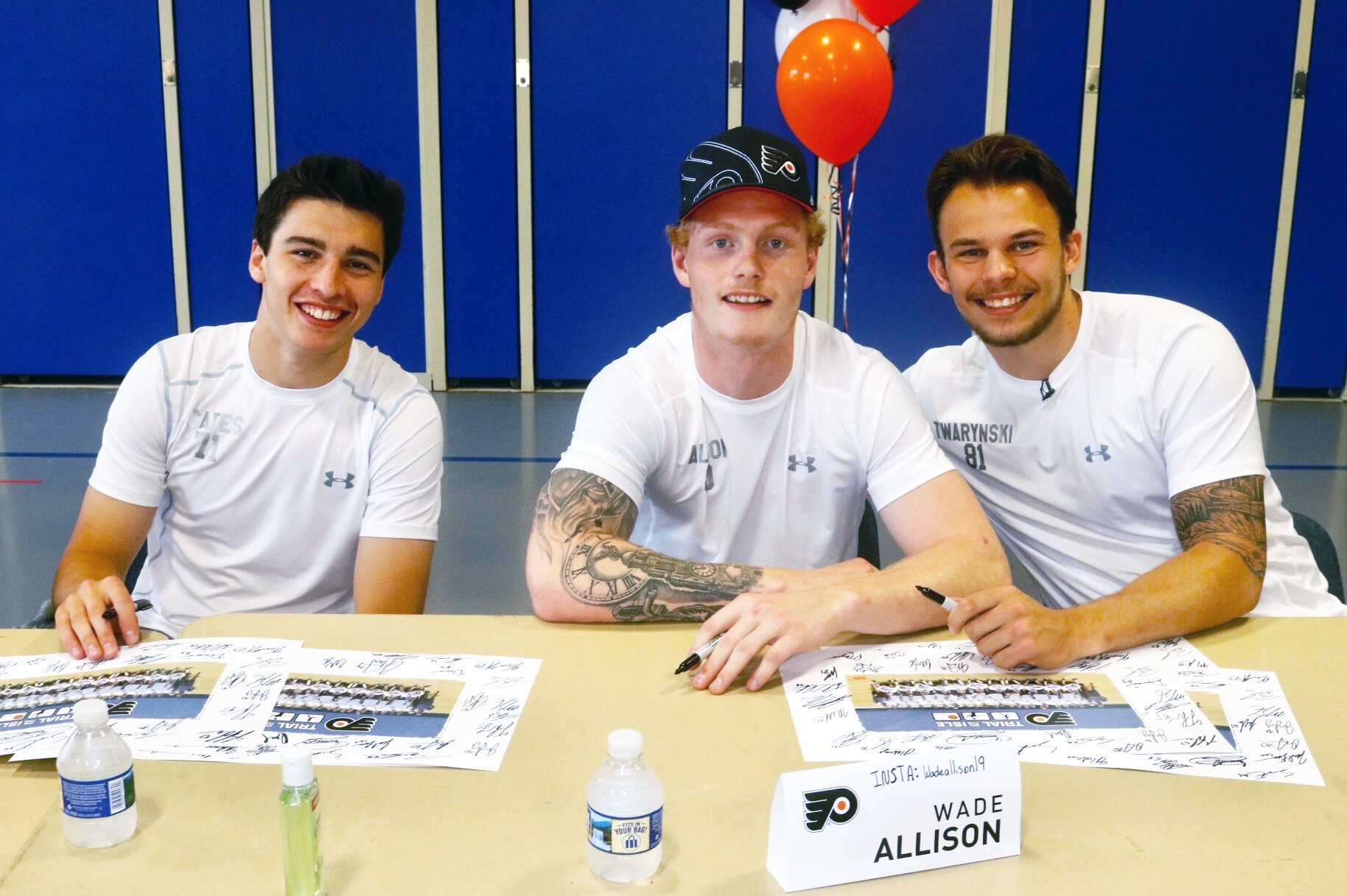 Flyers Prospects Noah Cates, Wade Allison and Carsen Twarynski