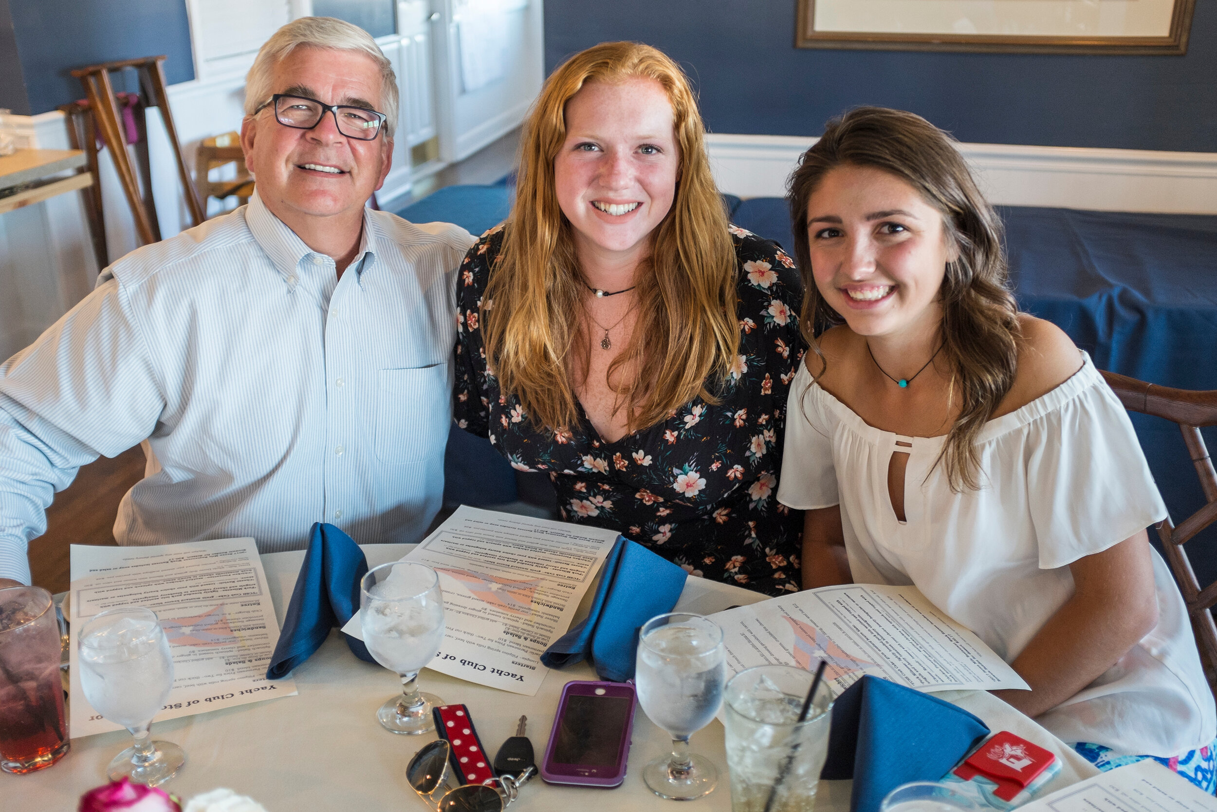 Edward Piekarz, Katharine Taylor, and Olivia Doody enjoy 7 Mile Restaurant Week at the Yacht Club of Stone Harbor.