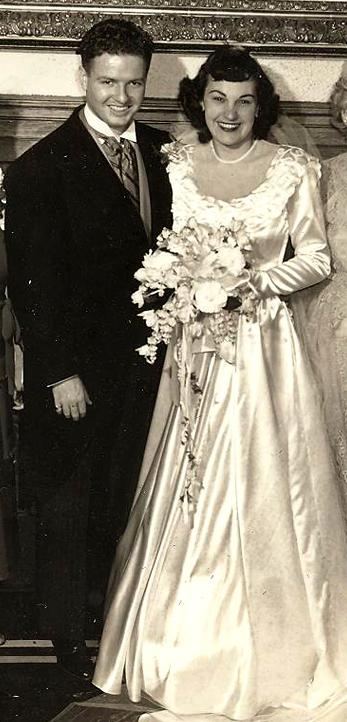 Jeanne and Jack on their wedding day, 1949