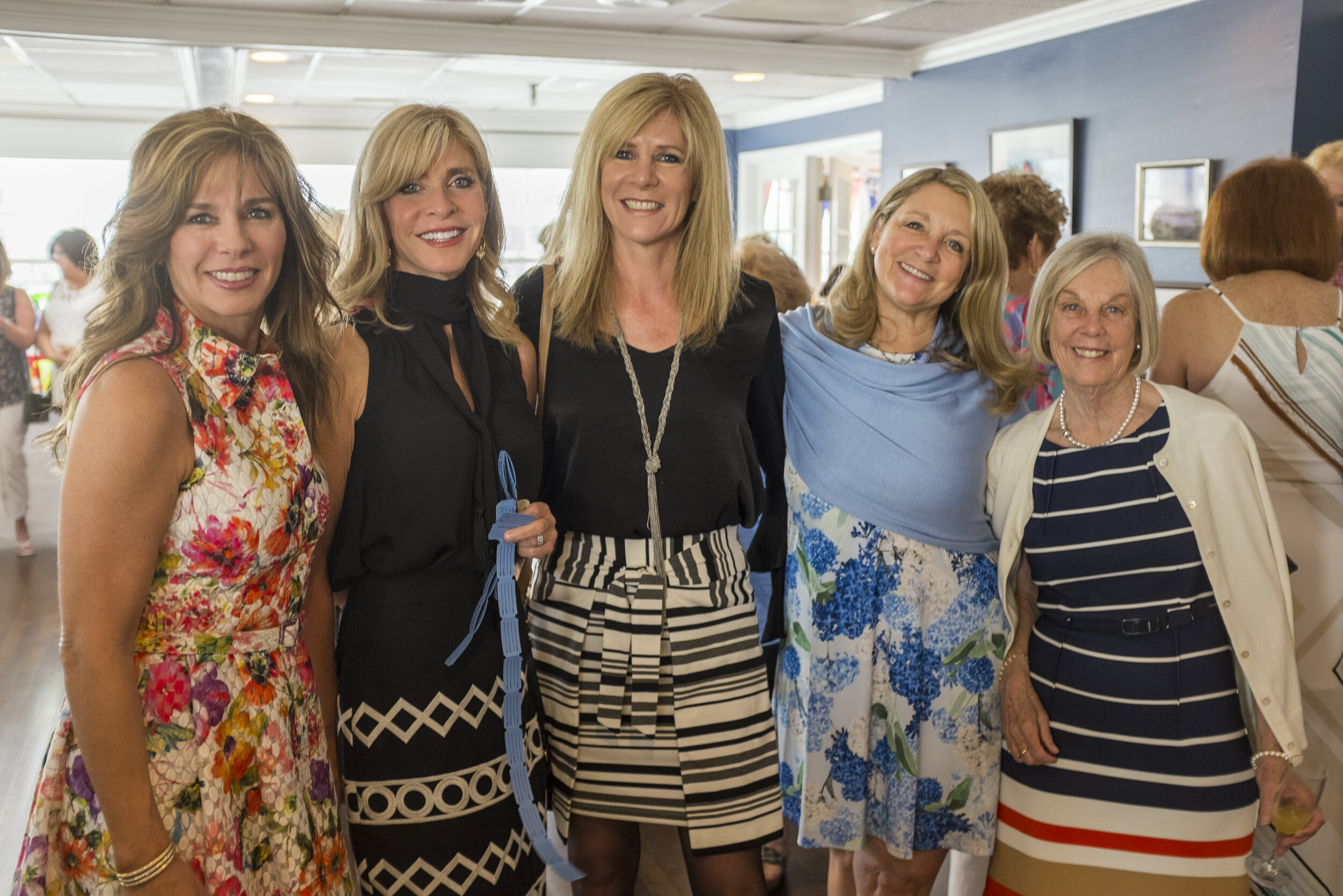 Pamela Deblasio, Connie Ambrosio, Ann Nalepa, Nancy MacPherson, and Connie Heenan at the Play With Jack Fashion Show.