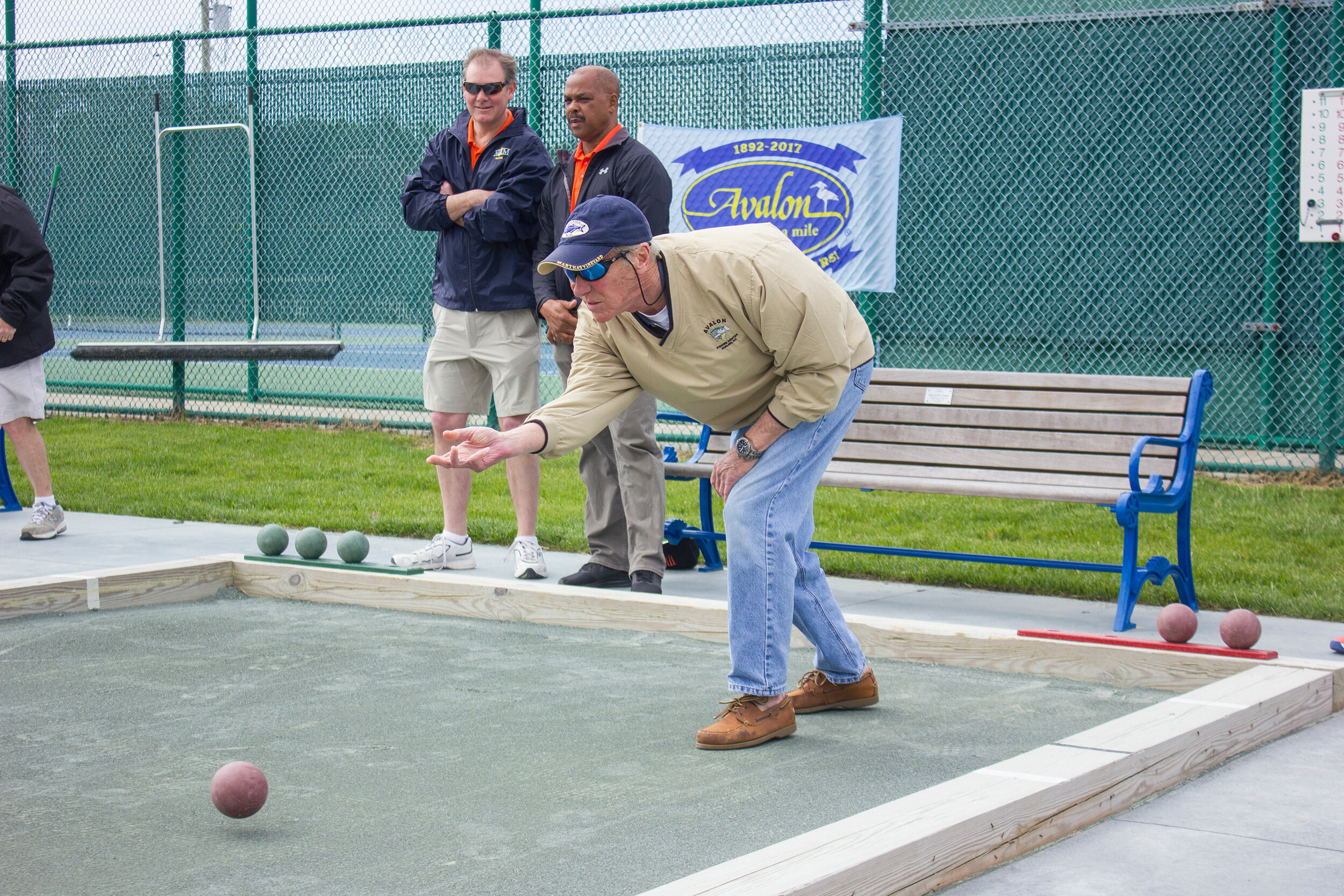 Avalon Mayor Martin Pagliughi at the Mayor's Cup Bocce Tournament.