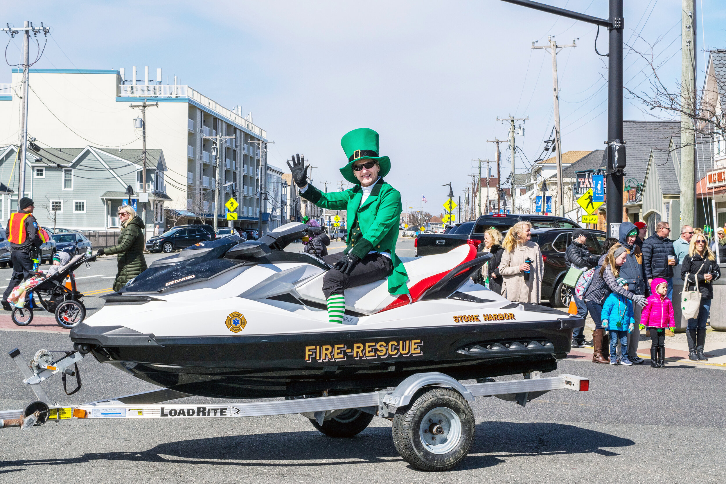 Mayor Judy Davies-Dunhour in the Shiver Parade 