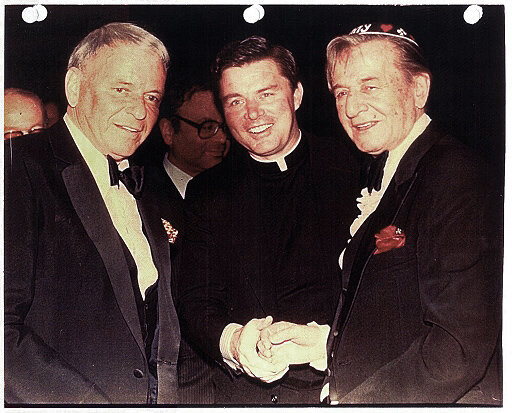 Father Riley with Frank Sinatra and Paul “Skinny” D’Amato