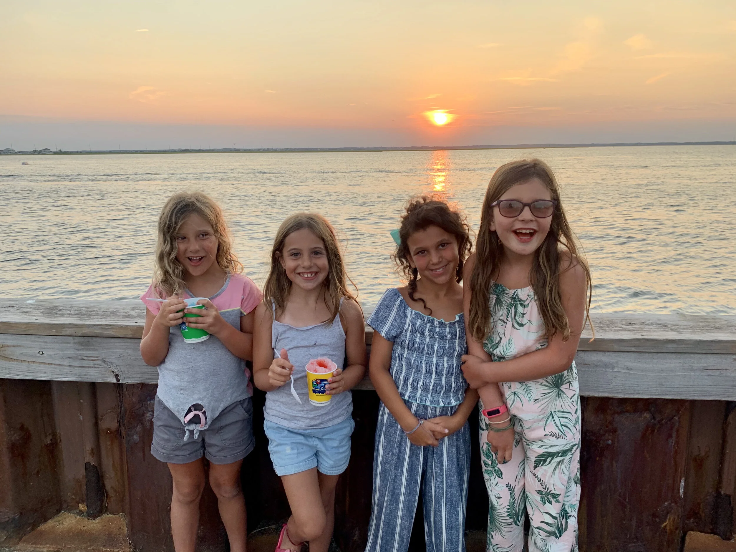 Ryanne & Jaclyn Bomberg, Grace Geiger and Mackenzie Reilly during the Food Truck Festival in Stone Harbor.