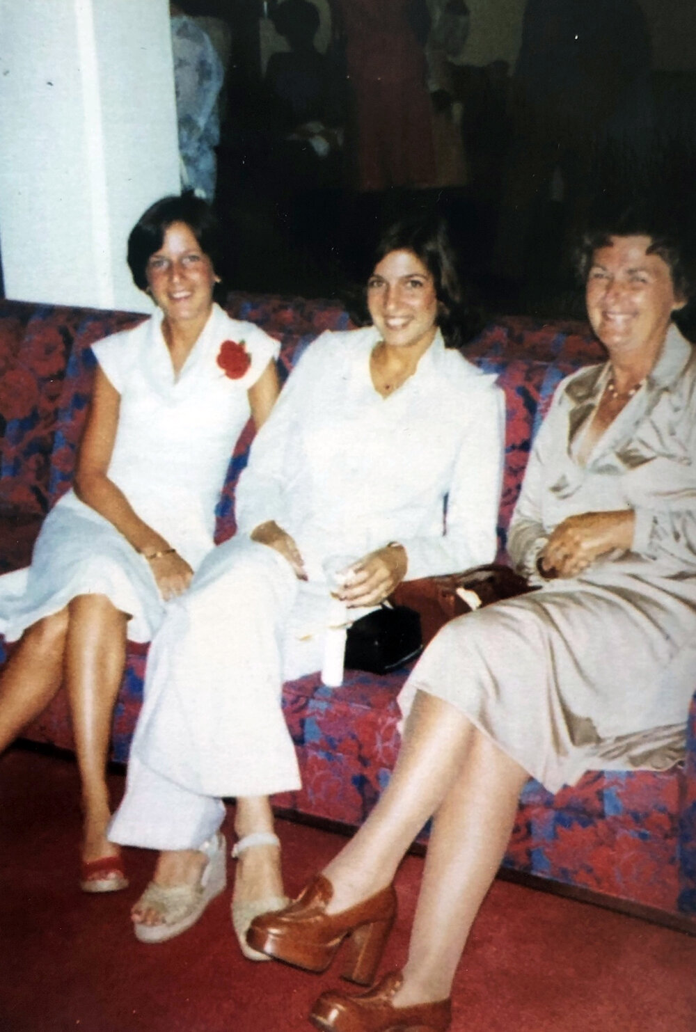 Ellen and her daughters Mary Ellen (left) and Kate (center) in 1977.
