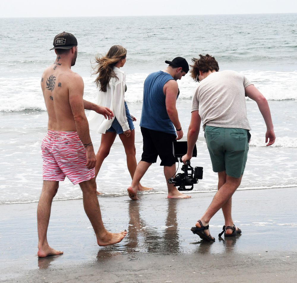 Production of the music video in July, with Stone Harbor’s own Molly Burke. 