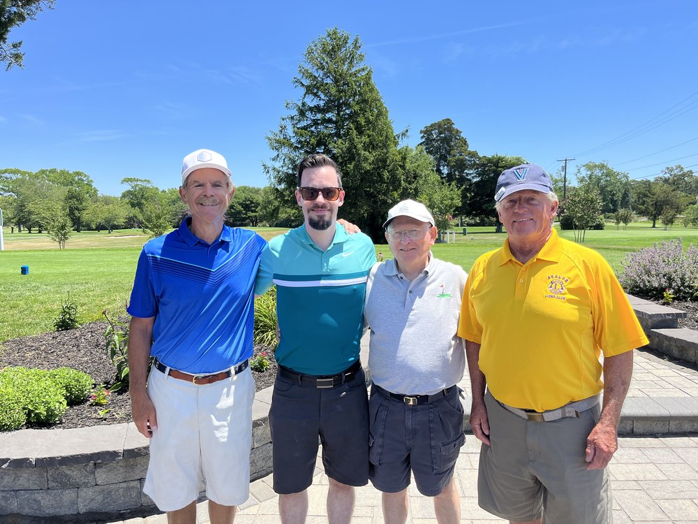 Rich Moore, Todd Vanett, Lee West, and tournament chair Bruce  Loversidge at the Avalon Lions Club’s annual golf tournament.