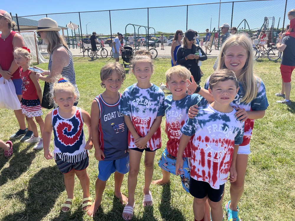 Julia and Joey Fortino, Nico and Toni Kilnger, and Declan  and Delaney Spittal at Stone Harbor’s July 4 celebrations.