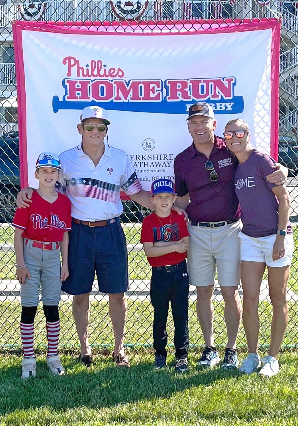 Phillies owner John Middleton visited the Jack Vizzard Group for the Phillies Home Run Derby in Stone Harbor.
