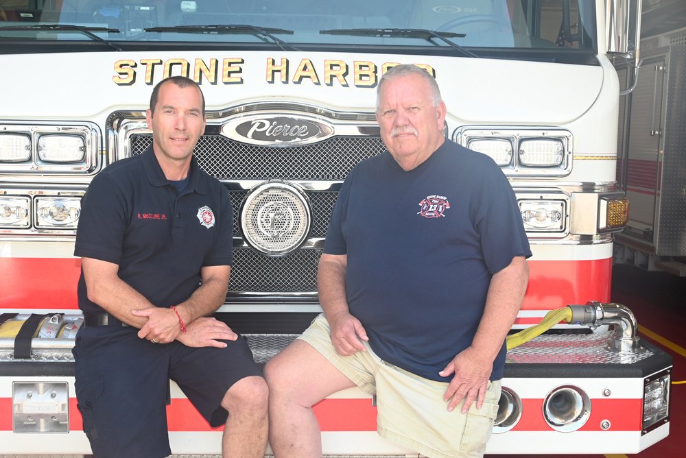 Bob McClure Jr. and deputy chief Bob McClure Sr. are among the father-son teams in the SHFD. The McClure family goes back in membership about 100 years.