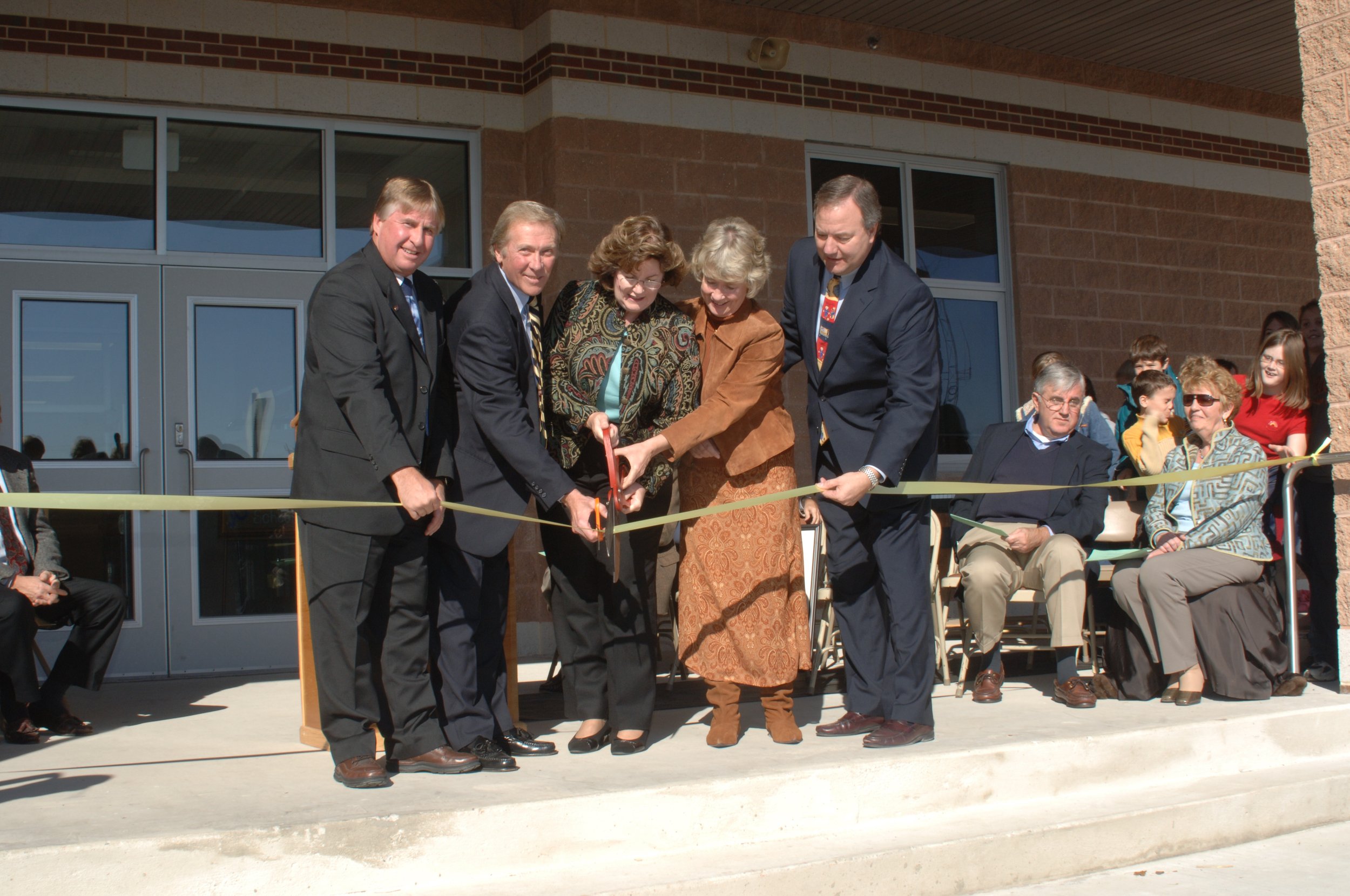 At the ribbon cutting for the Avalon Free Public Library in 2005.
