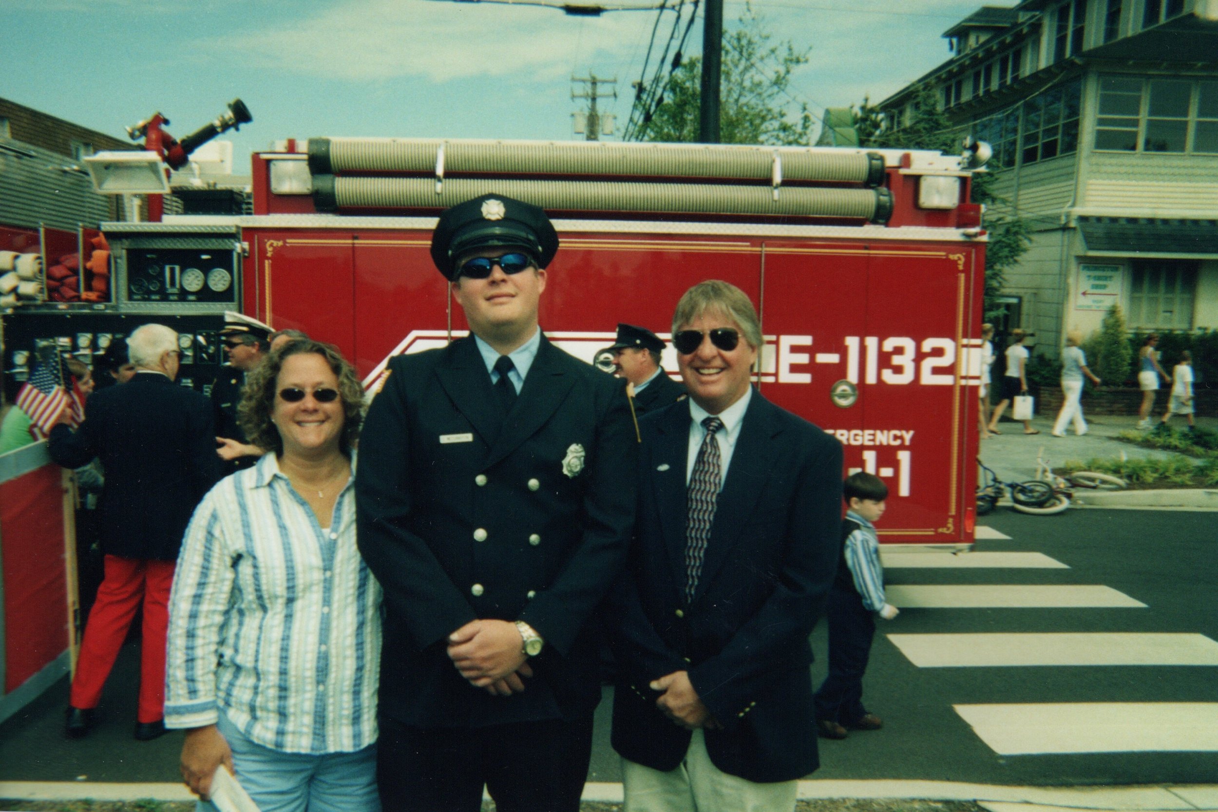 Lisa and John with son John Michael, an Avalon firefighter
