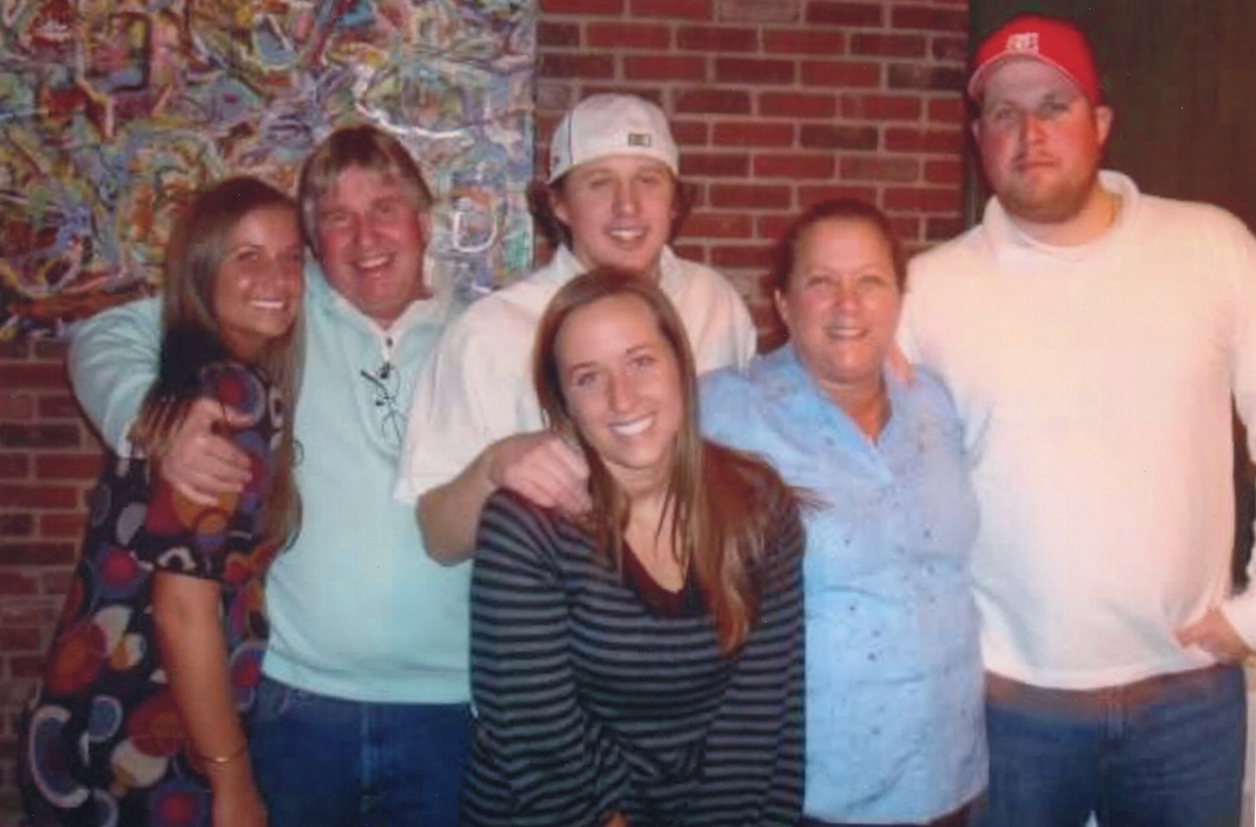 Family photo (from left): Alice, John, Kelly, Paul, Lisa, and John Michael