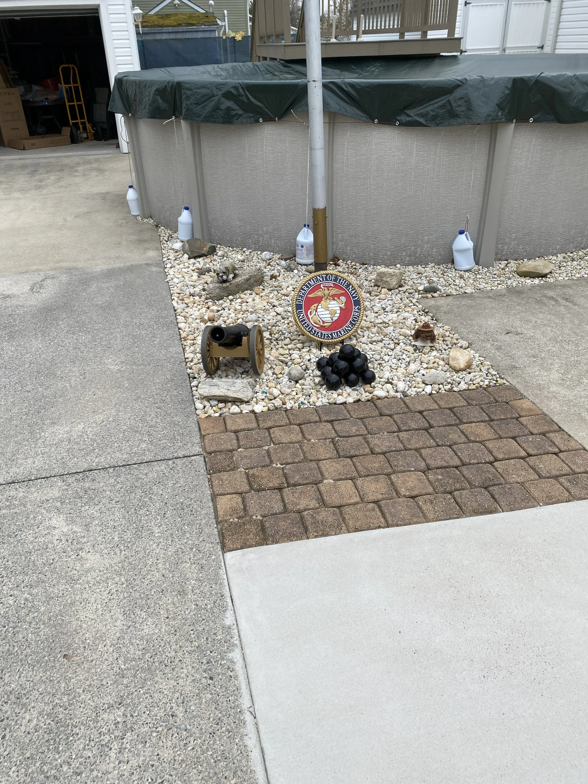 Tom LaRosa has displayed a memorial tribute to Richard Hix in his yard ever since moving to Cape May six years ago.