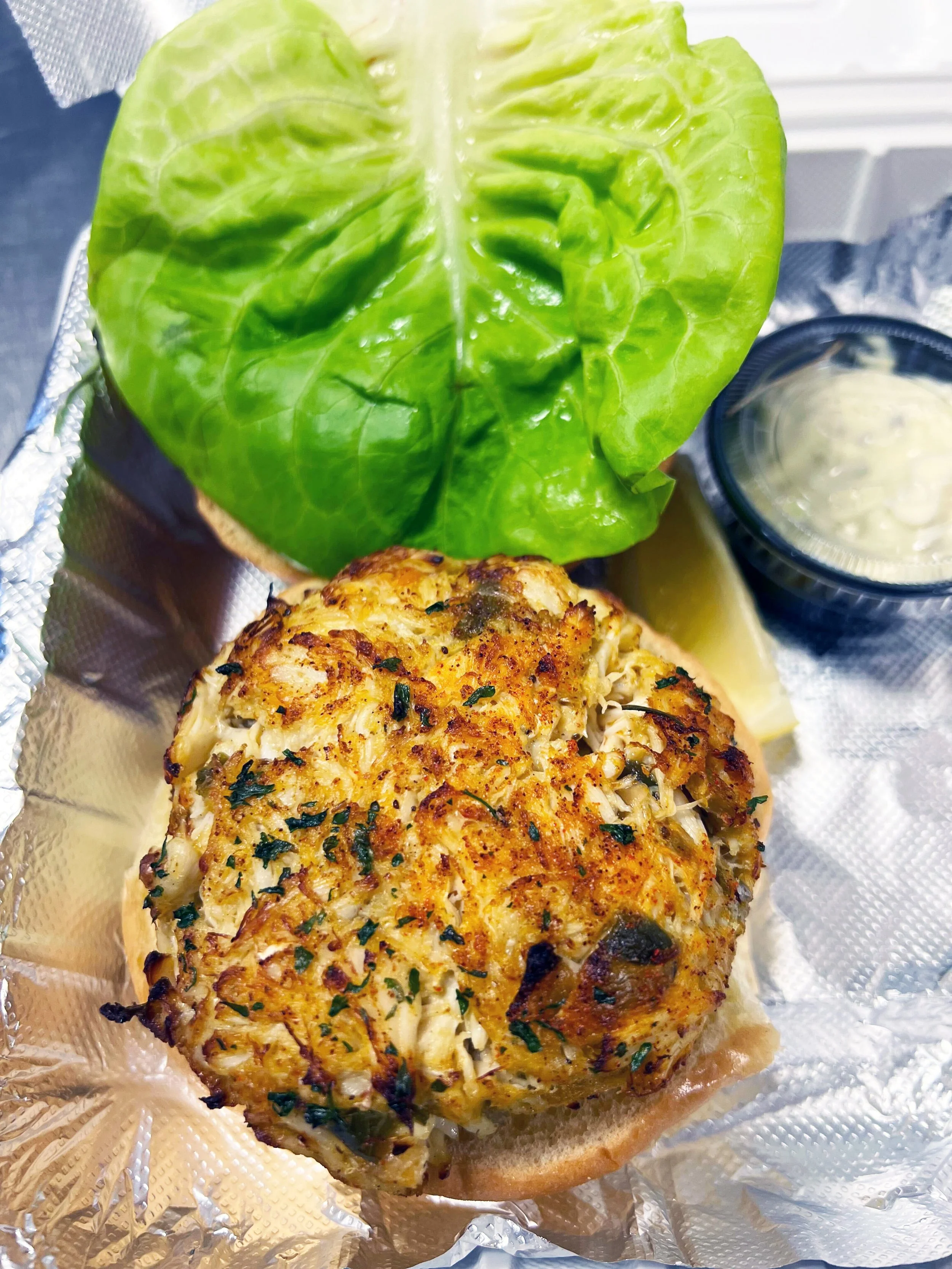 Son of a Sailor’s famous Crab Cake Sandwich