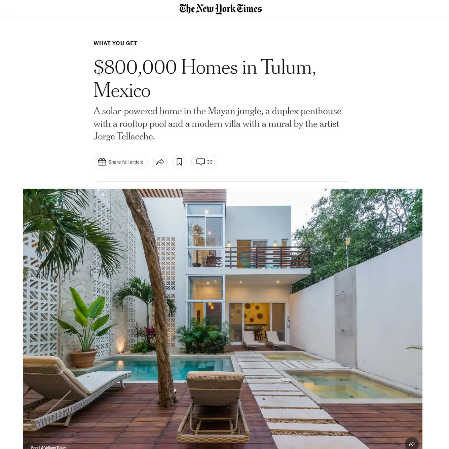 Casa Leonardo featured in The New York Times! 🌟
.
.
.
.
#CasaLeonardo #NYTFeature #TulumLuxuryHomes #AldeaZama #TulumDesign #ModernMexicanArchitecture #paulinavillaarquitectura