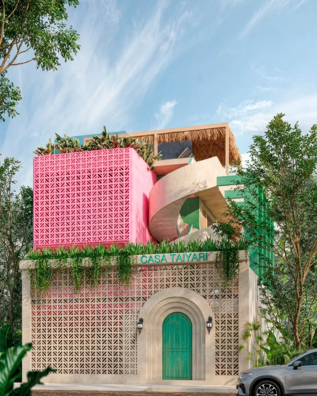 Casa Taiyari.
Proyecto dise&ntilde;ado por Paulina Villa Arquitectura, se proyecta su construcci&oacute;n en 2026, situado en Akumal Pueblo, es una casa de hu&eacute;spedes de corta estad&iacute;a con una superficie de 530m2. Cuenta con 6 departament