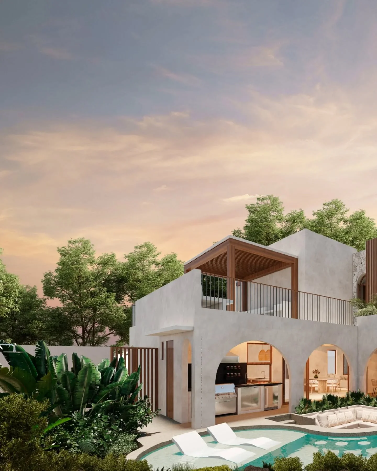 Casa Ixchel.
Proyecto dise&ntilde;ado por Paulina Villa Arquitectura, se proyecta su construcci&oacute;n en 2026, situado en el Fracc. Residencial Kayb&eacute; Tulum, cuenta con una superficie de 377m2. En el proyecto se han contemplado 5 amplias hab