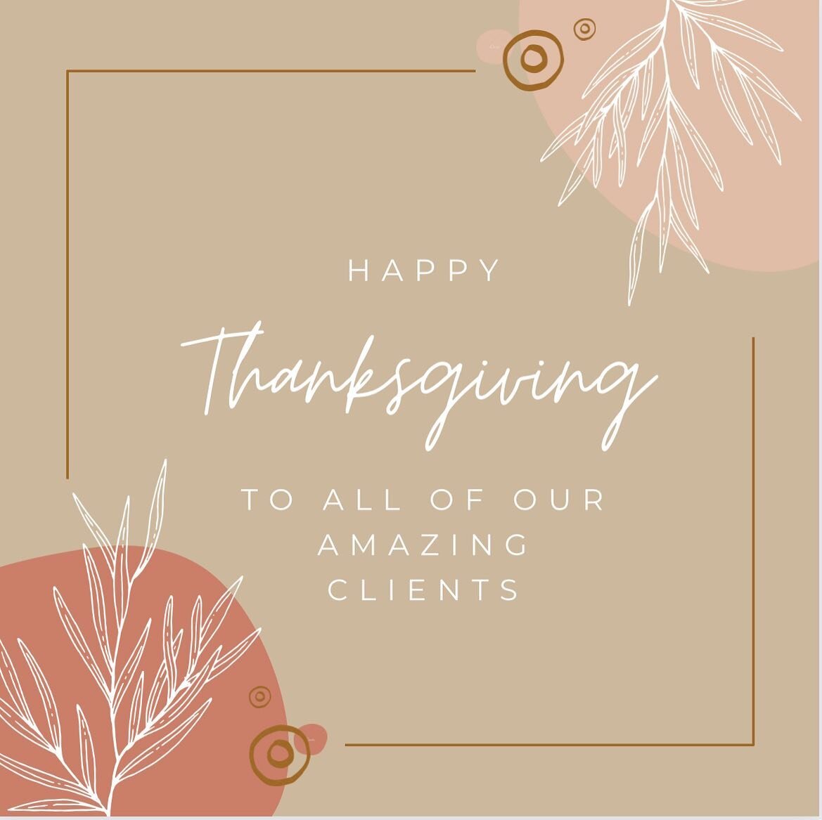 Wishing you a Happy and safe Thanksgiving to you and your families🥰

This year we are so thankful to have celebrated another year in business. That wouldn&rsquo;t be possible without each and every one of you. We are so unbelievably thankful for all