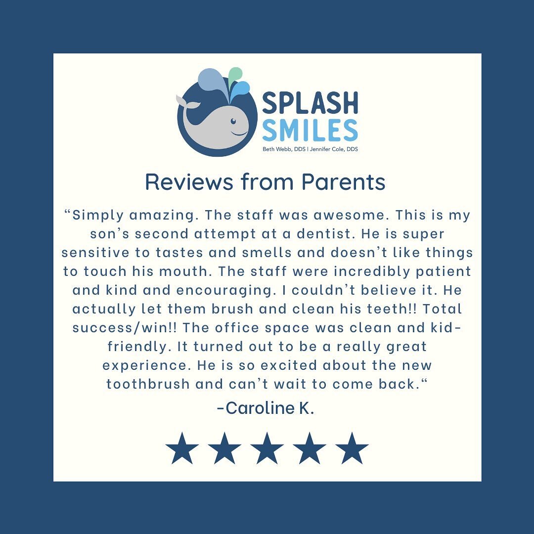 This #googlereview made us smile! 😁😁😁 

It is such a great feeling knowing that we helped a patient overcome his fear of the dentist &amp; having him be excited to come back to see us! 

⭐️⭐️⭐️⭐️⭐️

#googlereviews #splashsmiles #pediatricdentistry