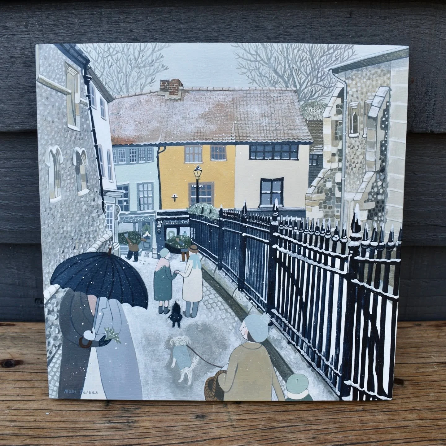 Good morning,
If you are still looking for a last minute gift for a special someone then both festive paintings are available from my little Folksy shop. 
Feeling brave? Then the last posting date for free special delivery in the UK is on the 23rd De