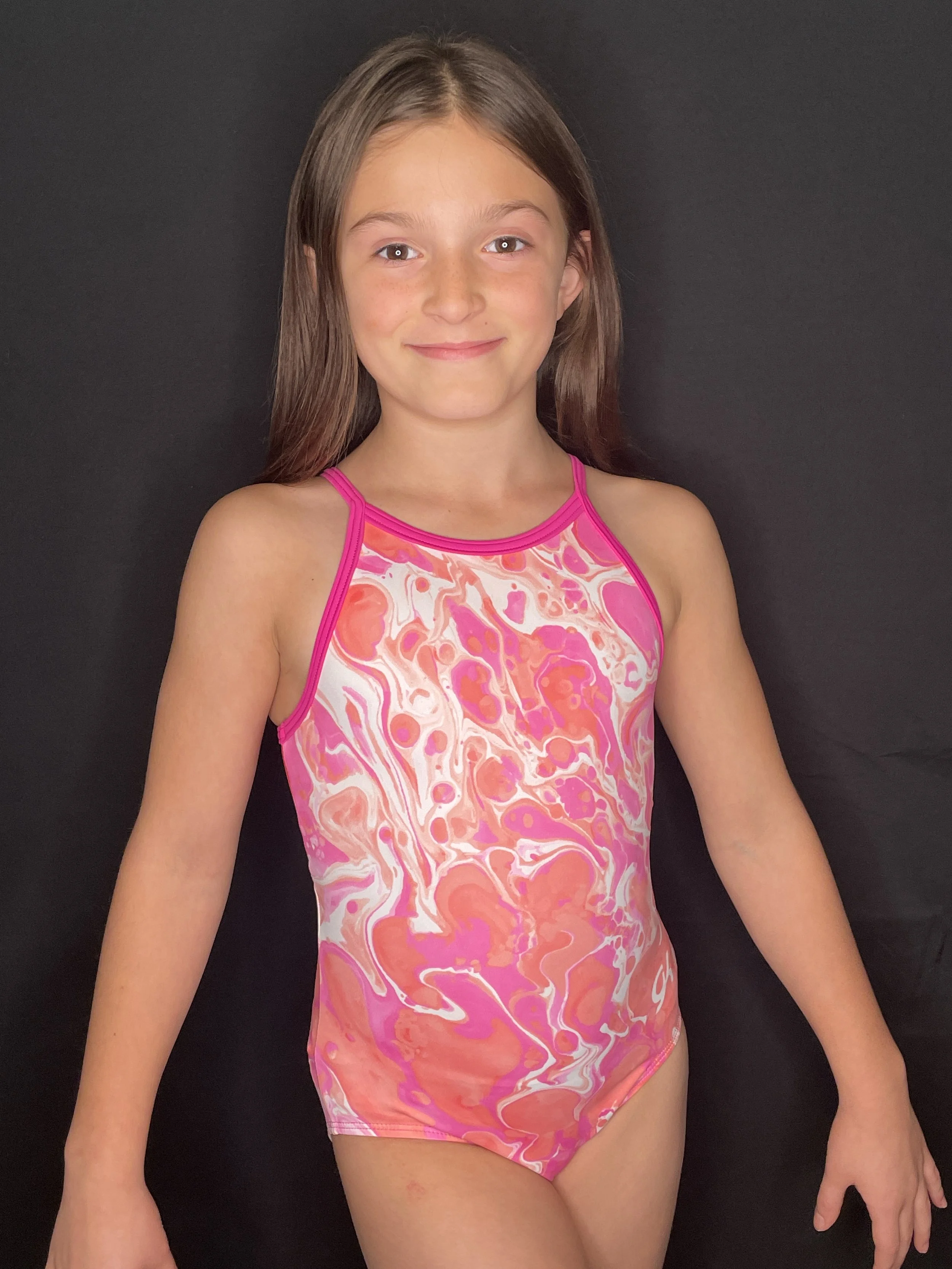 GK Pretty in Peach Workout Leotard 5302