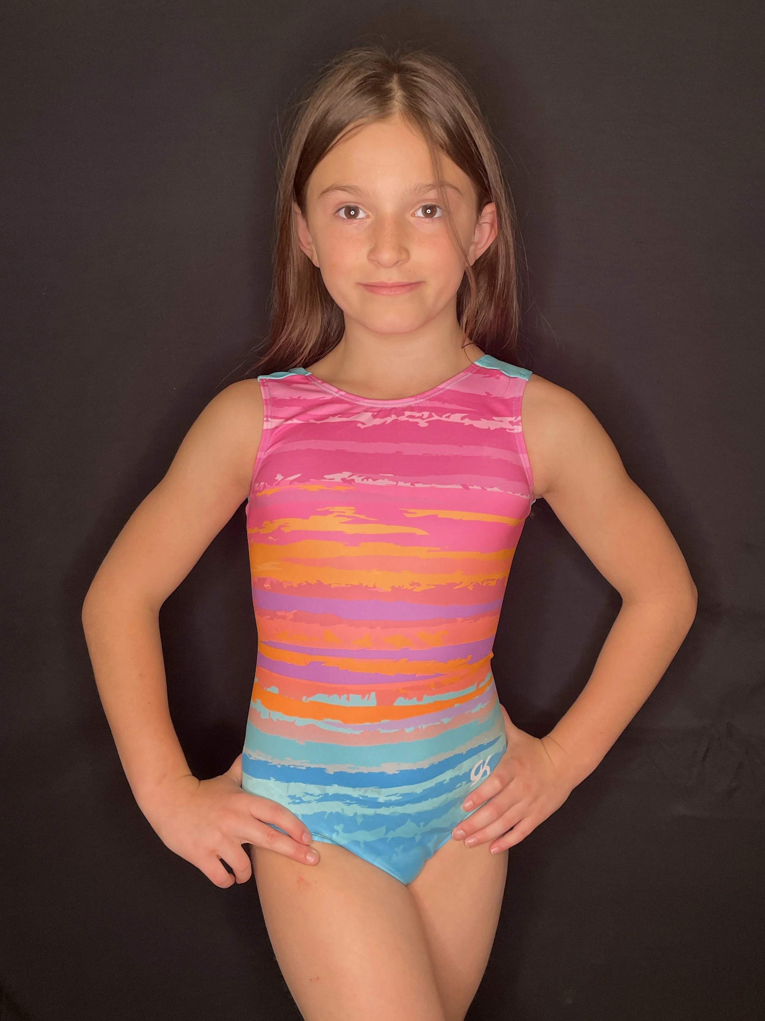 GK Oasis Glow tank workout Leotard 5283