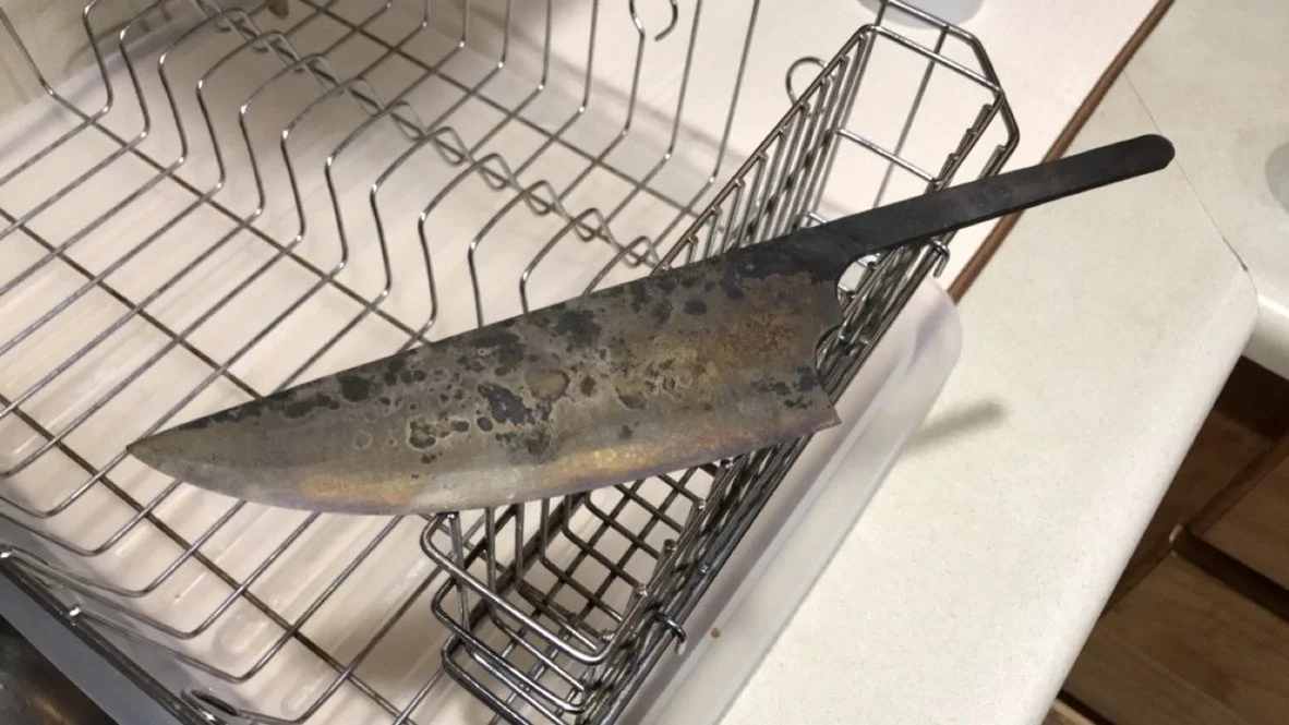 L6 Kitchen blade ready for final grinding