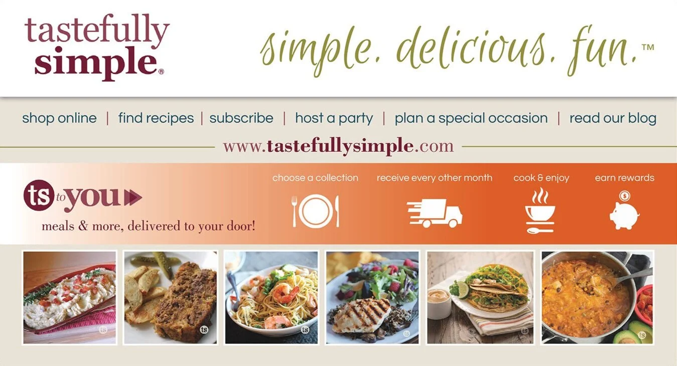 Tastefully Simple Jumbo Postcard Mailer