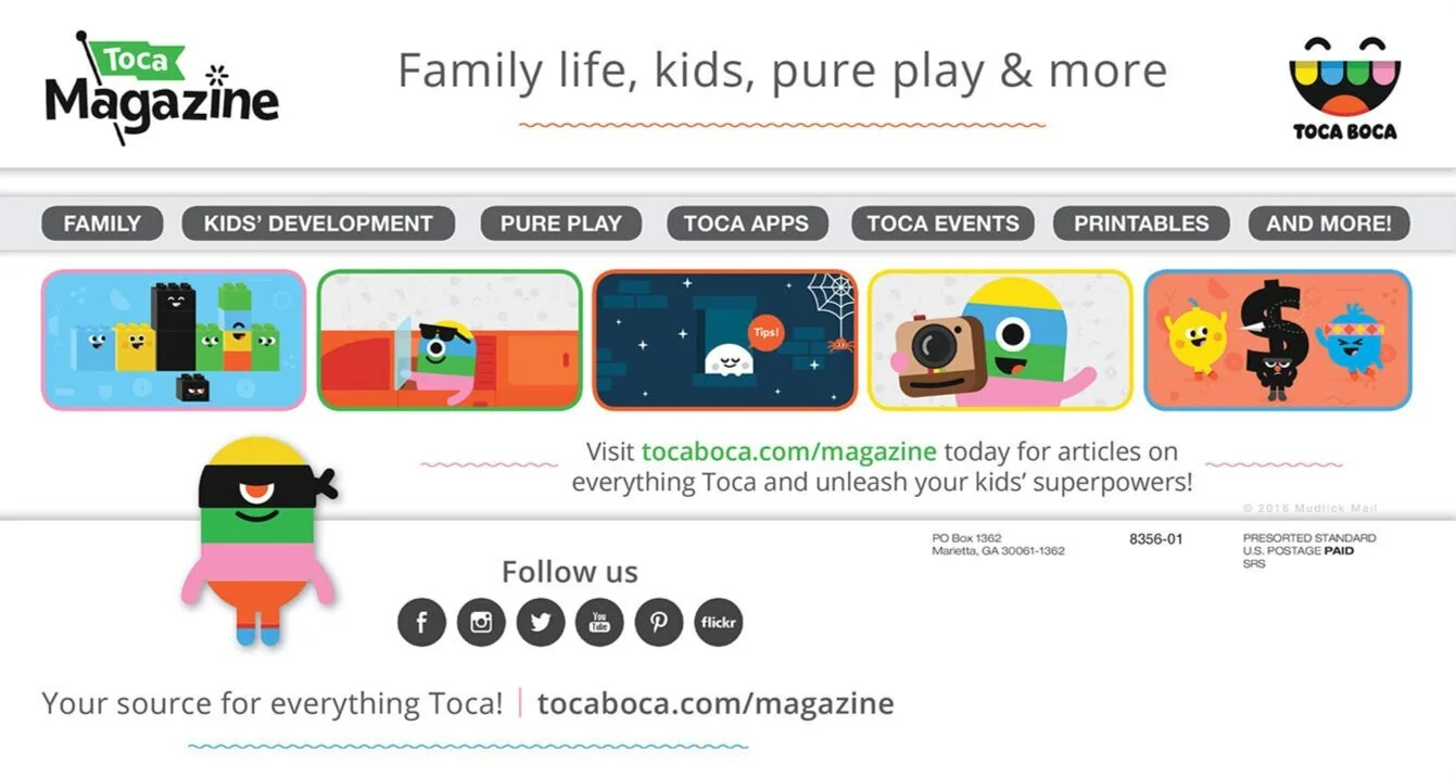 Toca Magazine Jumbo Postcard Mailer