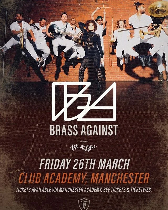 We are SUPER excited to announce we will be supporting @brassagainst on their UK tour in March!! We cannot wait!! 🌈⚡️🐈
Catch us with them in 
23 - Birmingham 
24 - Bristol
25 - Glasgow
26 - Manchester
27 - Leeds
28 - London
See you on the road! #bu