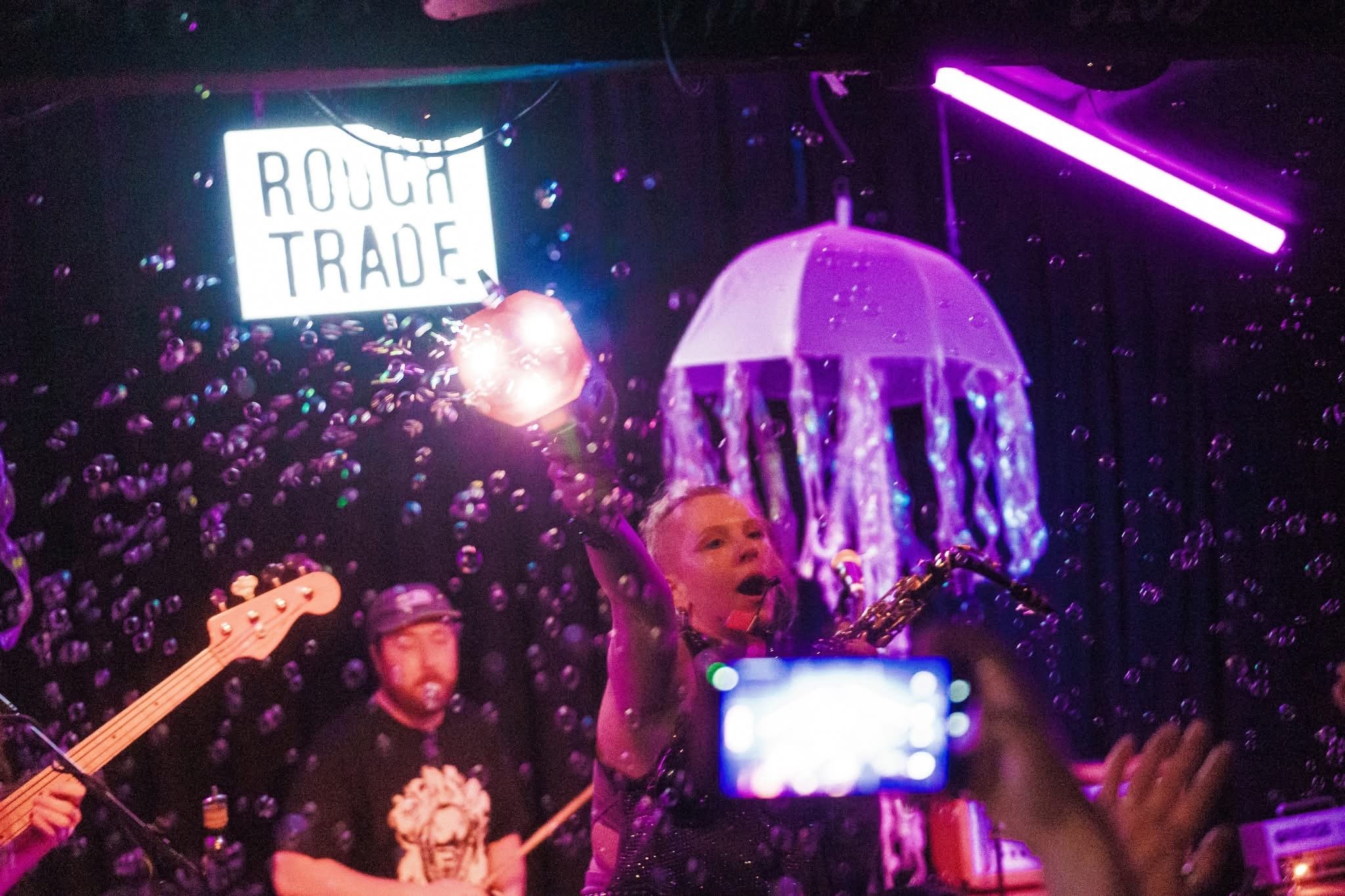 ‘Taylor comes armed with bubble guns and lays hellfire on us all.” 