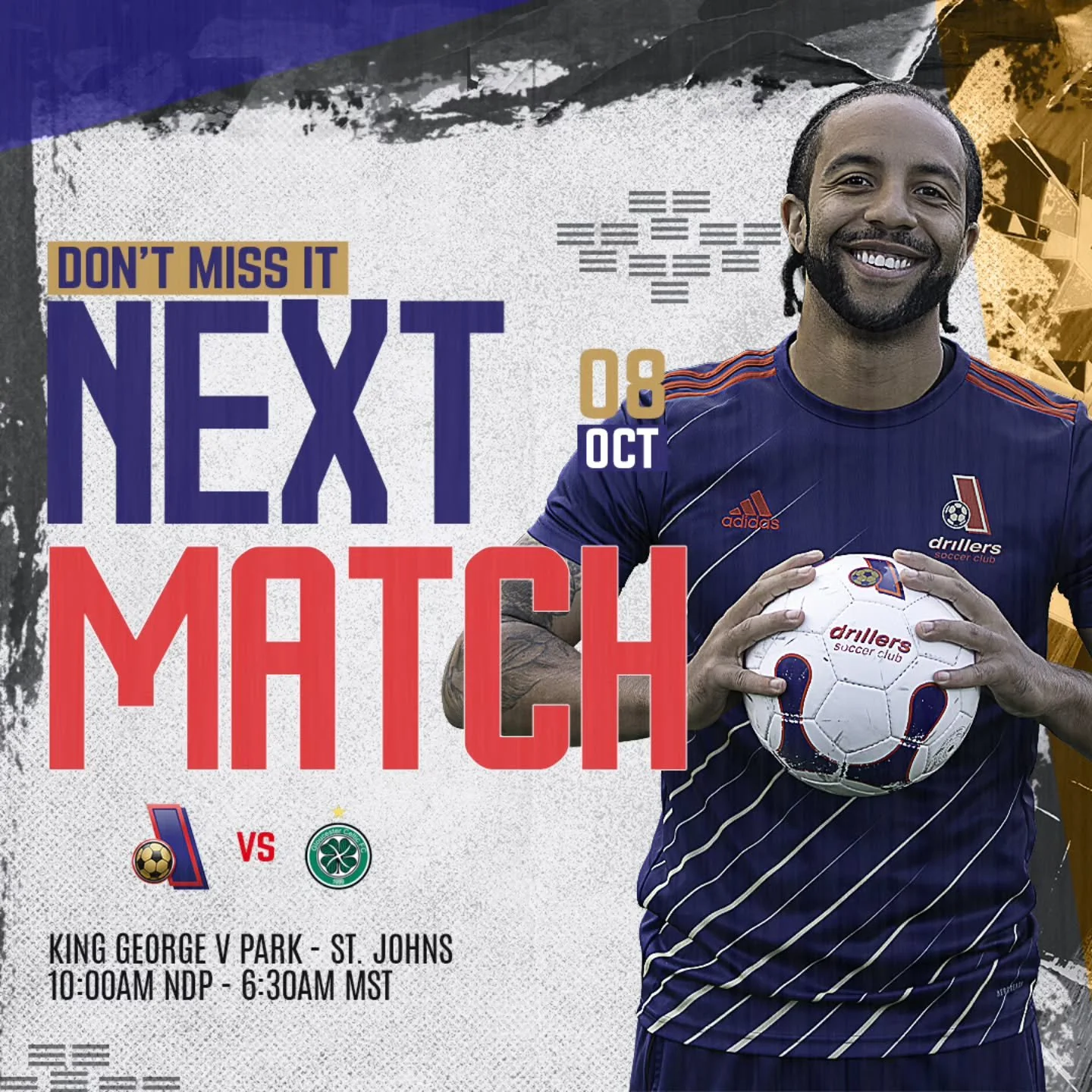 IT'S GO TIME! 🚀 Our National Championship journey starts this week! Don't miss the Drillers' NEXT MATCH as we kick off the Canada Soccer Nationals on October 8th!
​📍 Location: King George V Park - St. Johns
⏰ Time: 10:00 AM NDP (6:30 AM MST for our