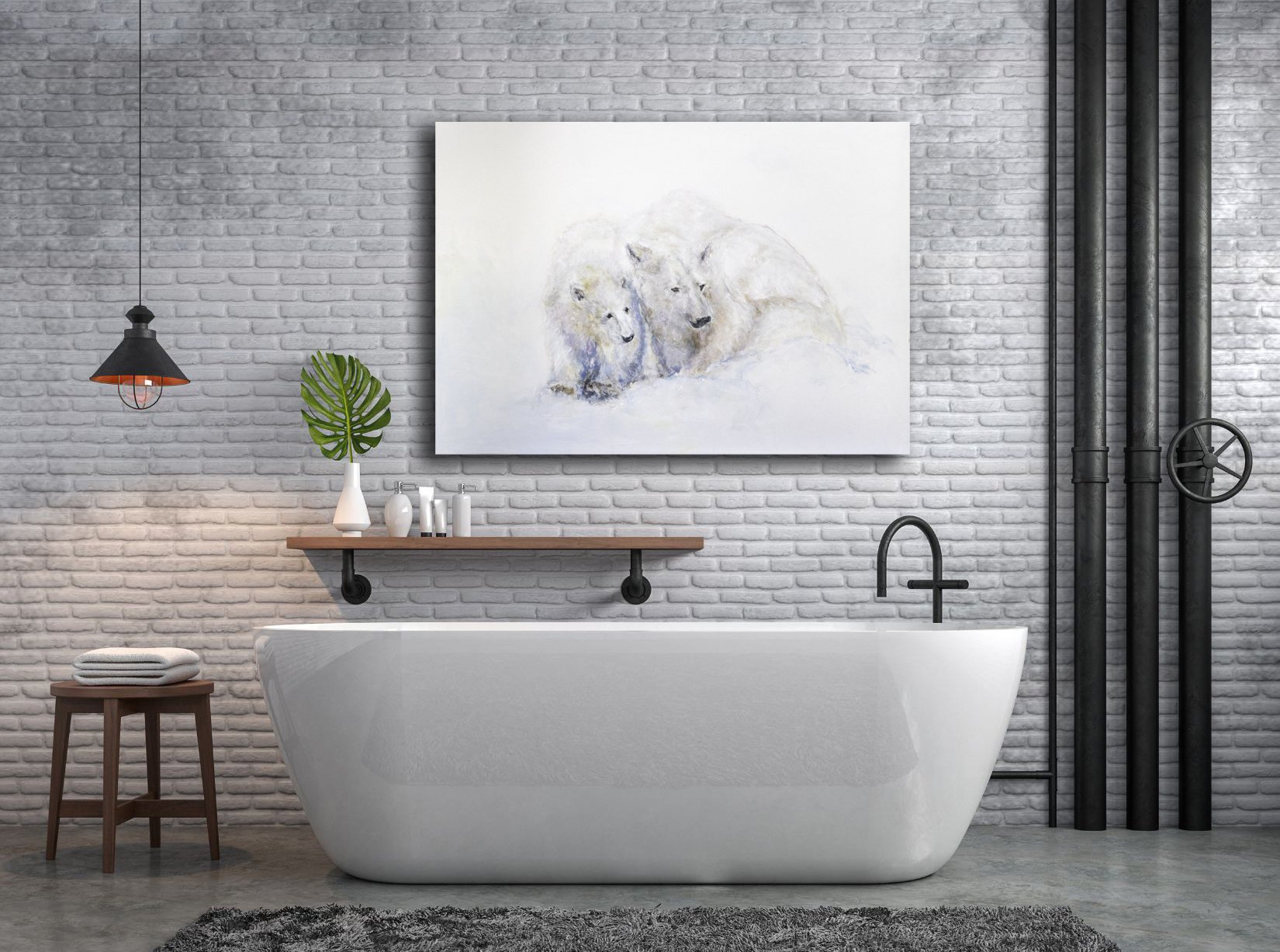 Polar Bears (35x50) Mixed Media $2100 f.jpg