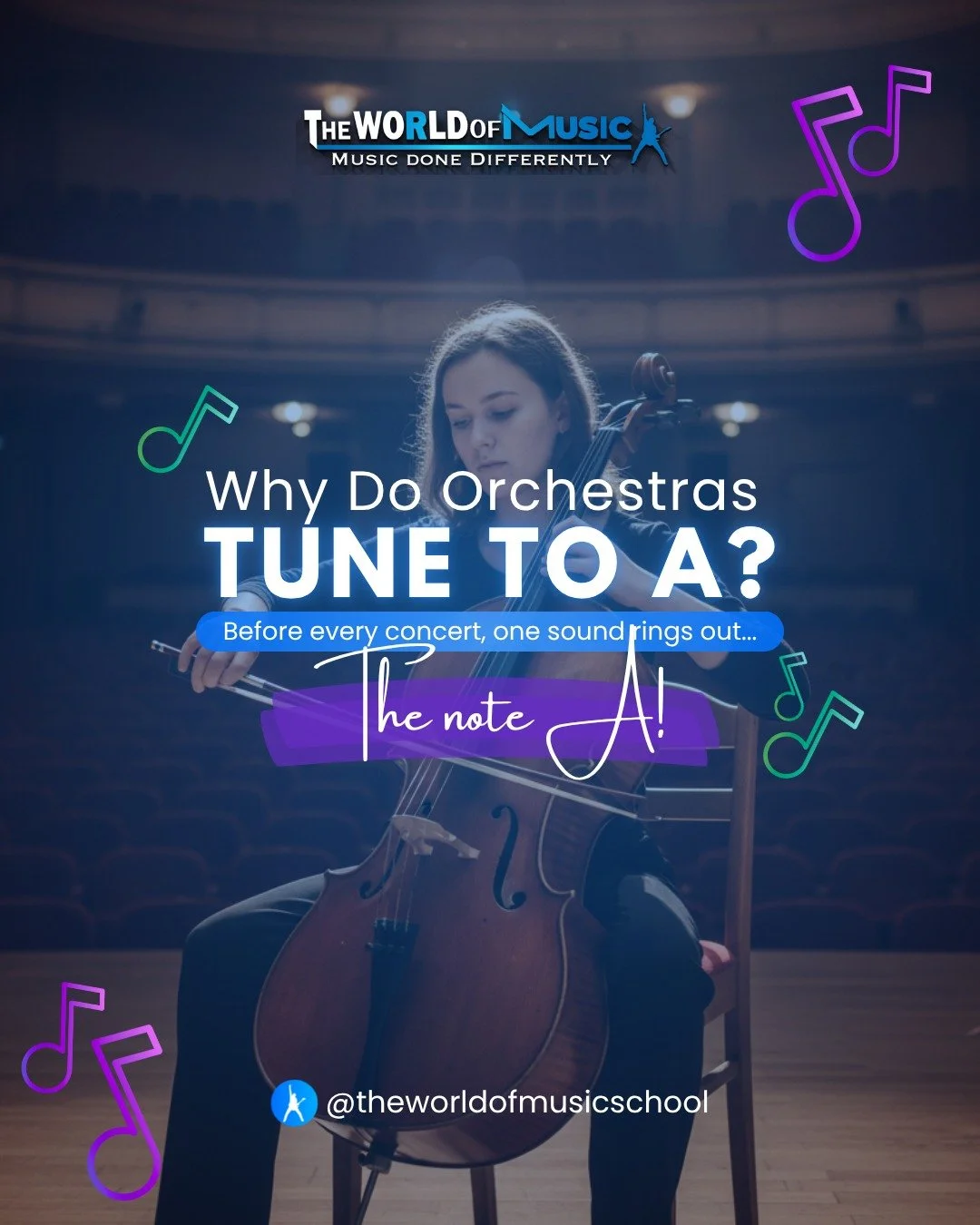 🎻 Why Do Orchestras Tune to the Note A? 🎶

Before every concert begins, one single note fills the hall &mdash; the A. But why? 🤔

✨ It&rsquo;s not random &mdash; it&rsquo;s the foundation of harmony.
When over 100 musicians play together, tuning t