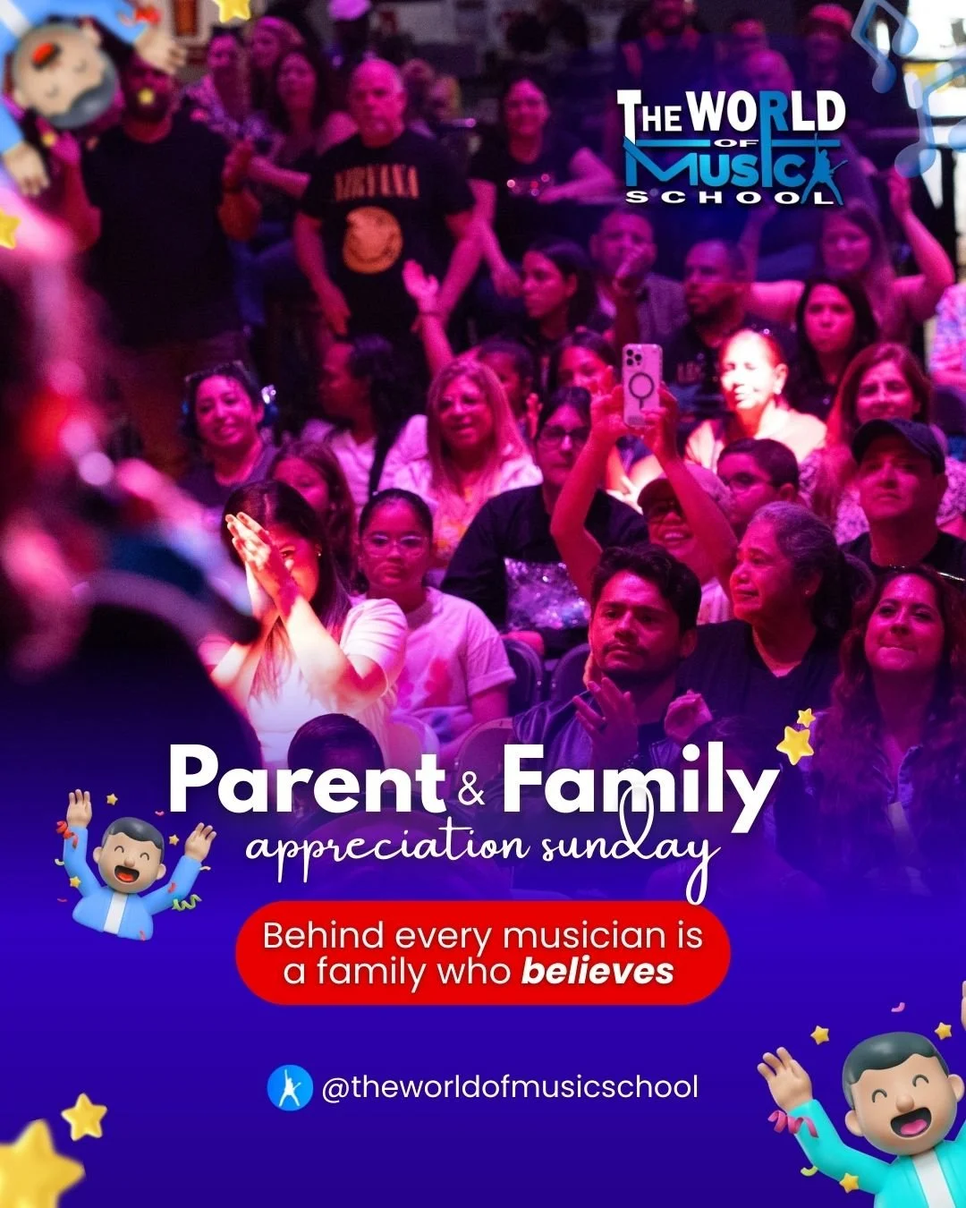 💖 PARENT &amp; FAMILY APPRECIATION 💖

Today, we celebrate YOU &mdash; our incredible parents and families.

Thank you for every car ride to lessons, every practice reminder, every word of encouragement, and every round of applause. 🚗🎶👏
Your supp