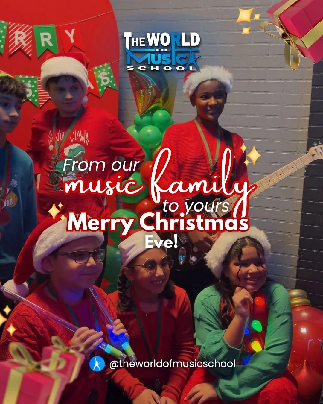 🎄💫 MERRY CHRISTMAS EVE, MUSICAL FAMILY! 💫🎄

From all of us at The World of Music School, we want to send you our warmest wishes on this very special Christmas Eve 🤍✨

As families come together and the lights shine a little brighter, we&rsquo;re 