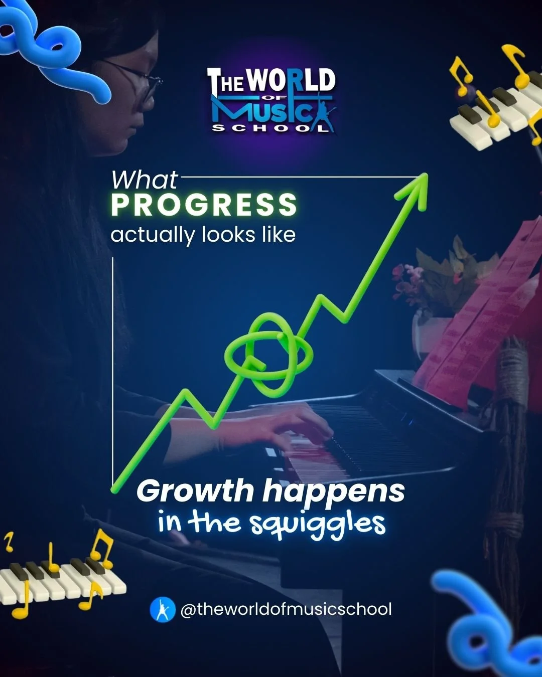 🎹✨ IT&rsquo;S OKAY NOT TO HAVE A PERFECT DAY. ✨🎹

Sometimes, as students or parents, we fall into the trap of thinking learning music is a straight ladder &mdash; every step higher than the last. But the reality at The World of Music School is much