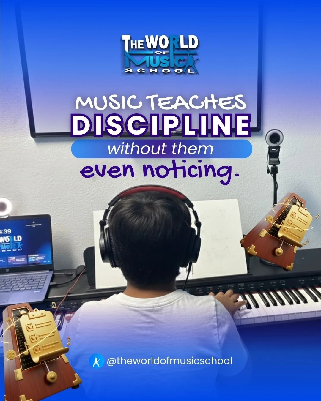 ✨🎹 What if music is actually life training&hellip; disguised as a melody?

Sometimes we see a child sitting at the piano or holding a guitar and think they&rsquo;re &ldquo;just&rdquo; learning notes.
But if you look closely at what happens inside Th