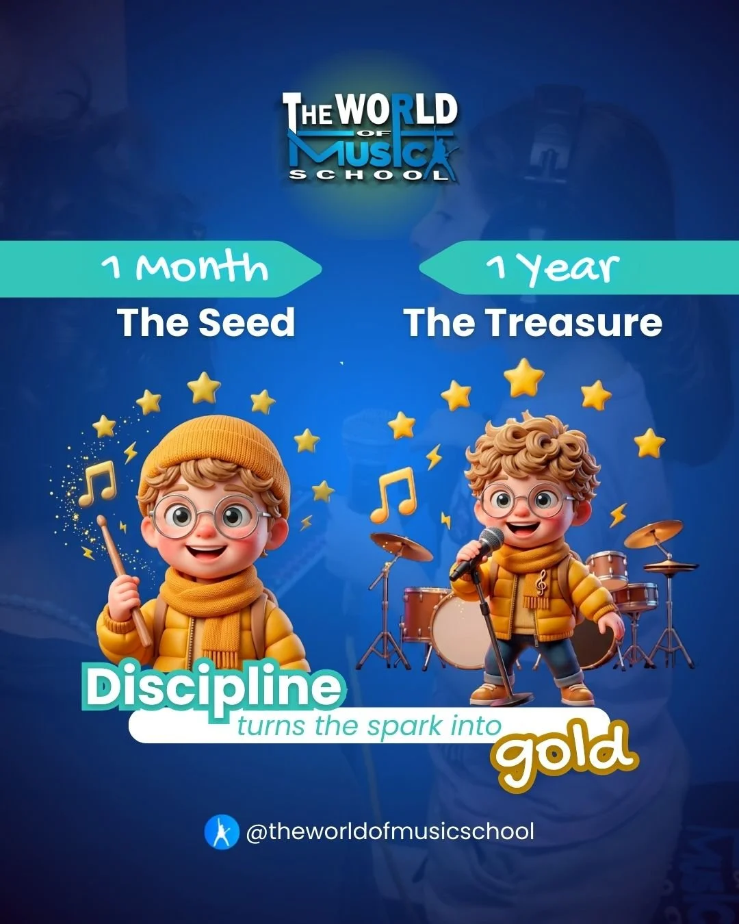 🔥 1 Month vs 1 Year &mdash; what&rsquo;s the difference?

Talent might spark the journey&hellip;
but discipline is what keeps it going.

One month of lessons can build excitement.
But one year? That&rsquo;s where transformation happens.

At The Worl