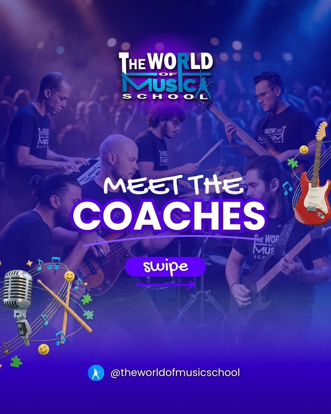 Behind every band that makes the stage vibrate, there&rsquo;s a Coach setting the rhythm and the vision. ⚡️

At The World of Music School, making the leap from "student" to "band member" isn't a journey you take alone. Today, we w