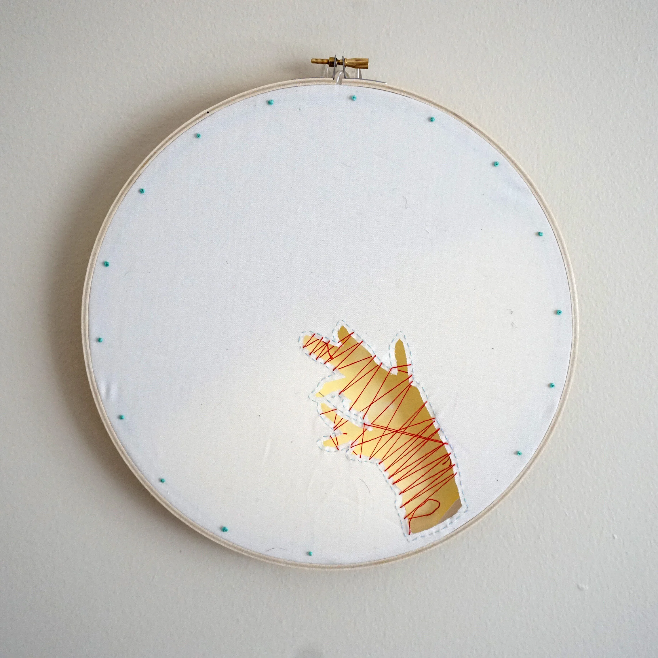 mixed media / gouache and embroidery on muslin (2019)