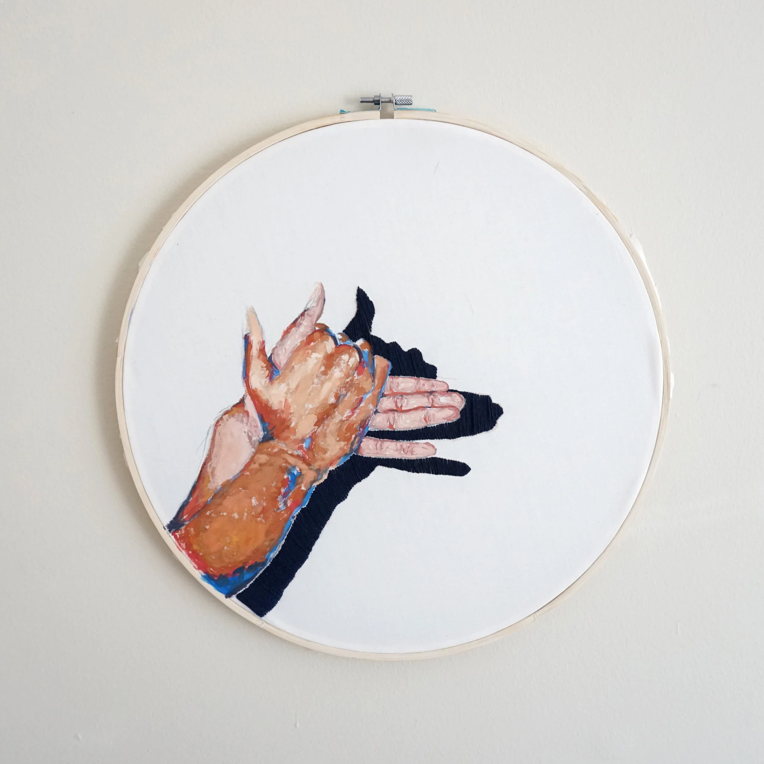 mixed media / gouache and embroidery on muslin (2019)