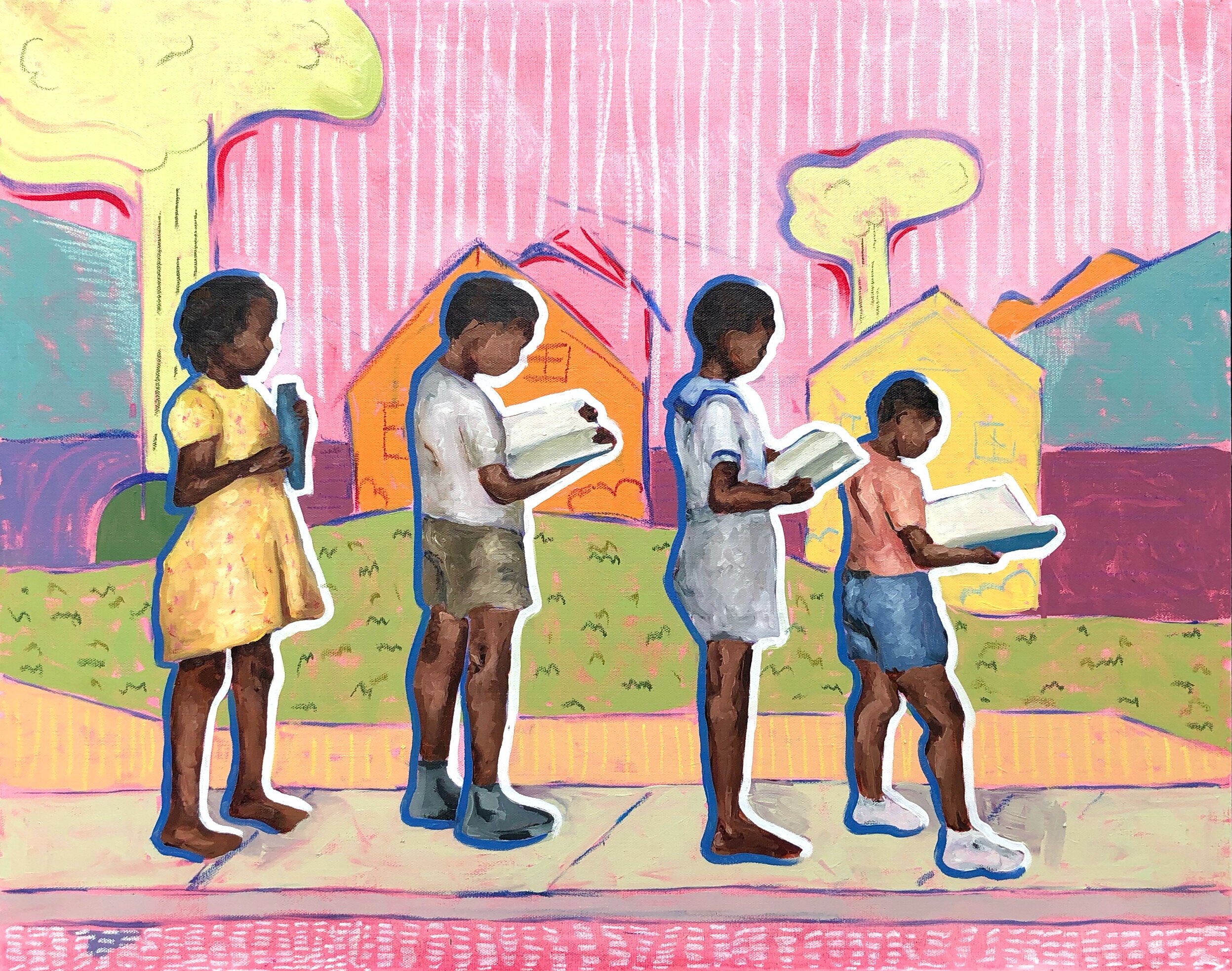 "For the Children" oil on canvas