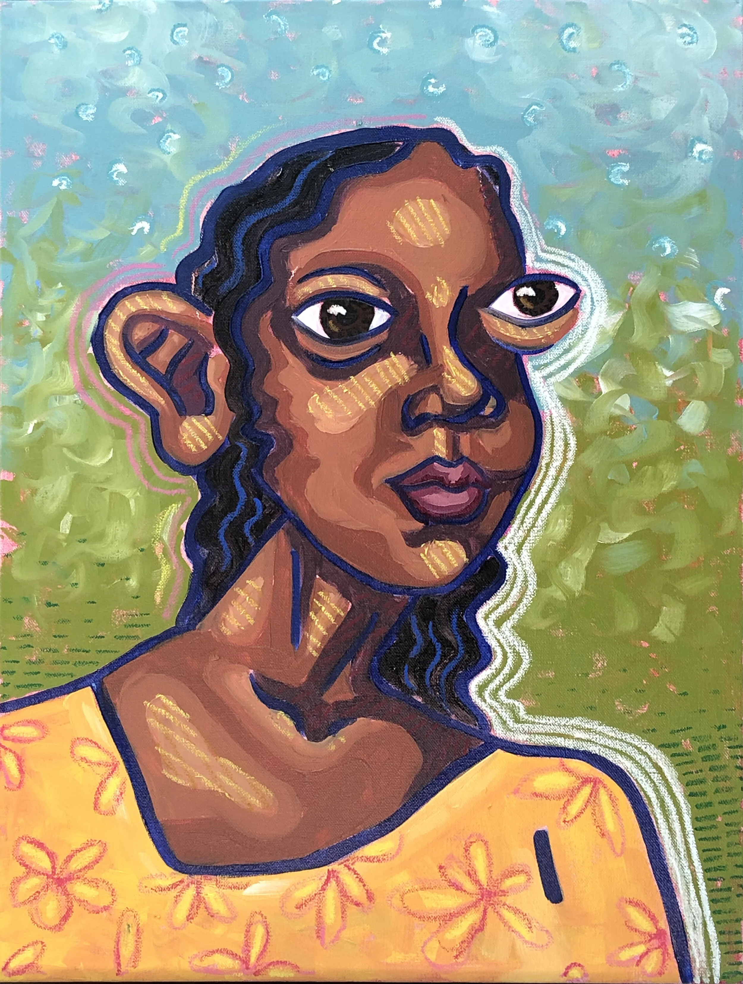 "Self Portrait" oil on canvas (2020)