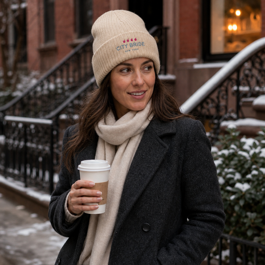 City Bride New York Beanie — NYC Bride-to-Be Winter Hat
